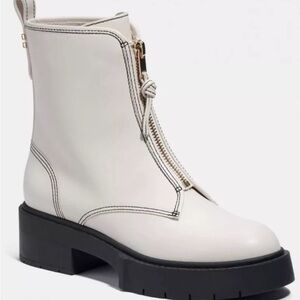 COACH Liza White Booties Size 9 New w/o Box
